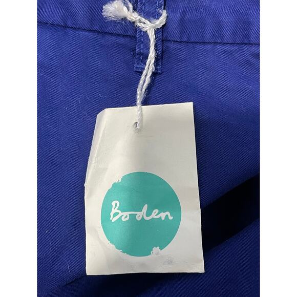 Boden Chino Pants Size 10R Royal Blue Mid Rise Straight Leg Ankle Zip Preppy NWT - Picture 6 of 8